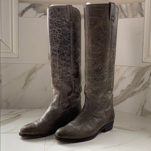 FRYE Dorado Marbled Grey Tall Riding Boot